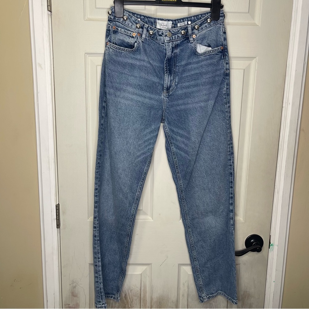 Rails Topanga Straight Leg Jeans In Desert Sky Studded Sz  31